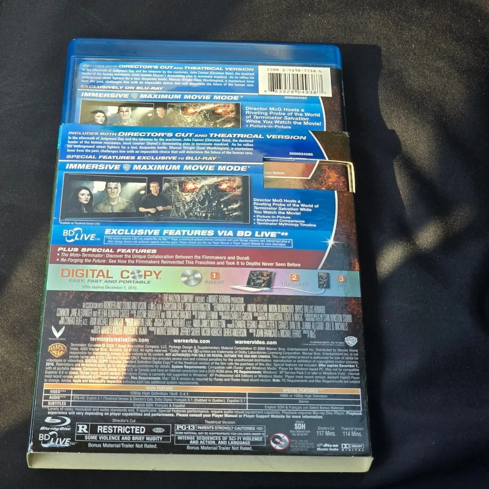 Terminator Salvation Blu-ray Director's Cut Special Edition Christian Bale McG